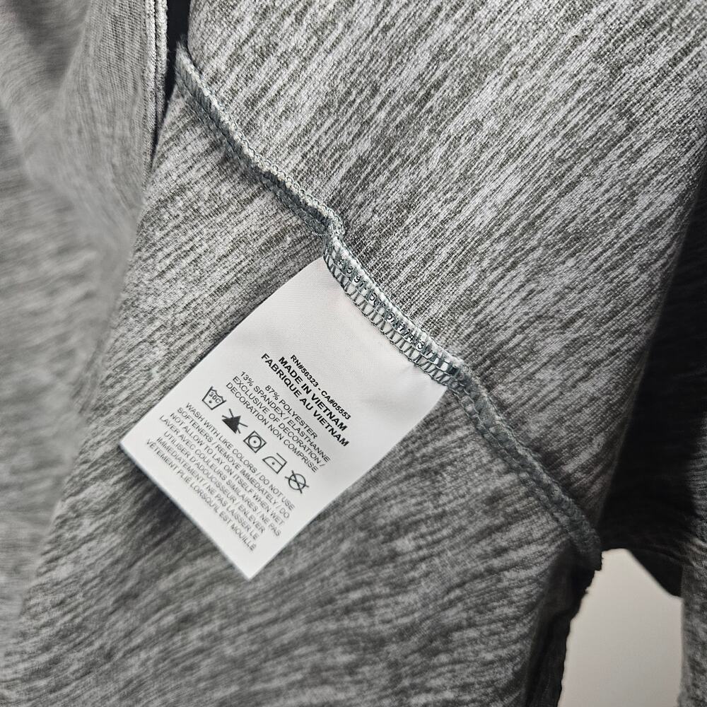 Nike Dri Fit Open Front Cardigan Training Top Heathered Green Gray Womens Sz Lg - Picture 5 of 8